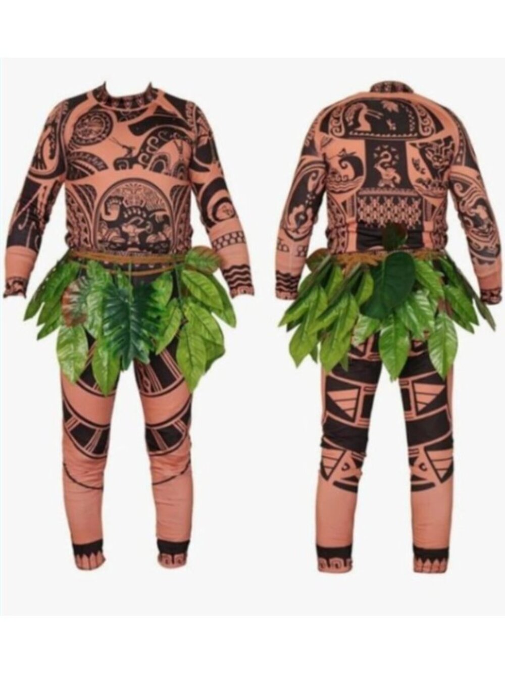 Maui Tattoo T-Shirt/Pants Halloween Cosplay Costume Adult Men XXL